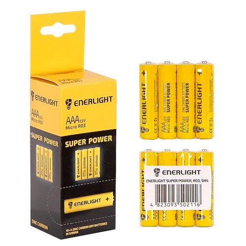 Батарейка AAA R03 Enerlight, сольова 1.5В, 106091