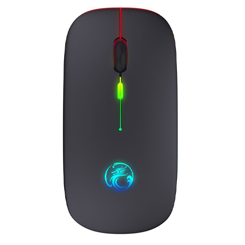 Бездротова мишка, 2.4ГГц та Bluetooth, АКБ підсвічування, iMice E-1300, чорна, 106229