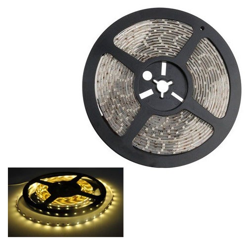 5м стрічка світлодіодна, 300x 3528 SMD LED, теплий білий, 104829