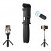 Монопод Селфі палиця штатив 3в1, 24-65 см, Bluetooth, пульт ДУ, L01S, 105073