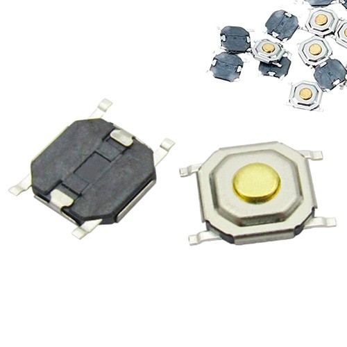 Кнопка тактовая, микрик 100шт, SMD 4 контакта, 4x4x1.5мм 5x5x1.5мм, 102596