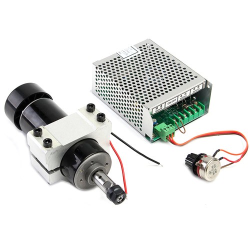 Шпиндель 500 Вт для ЧПУ станка, хомут та БП з регулятором обертів, 104566