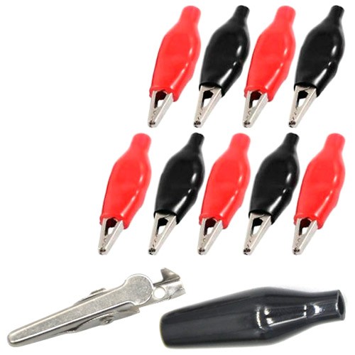 10x Затискач крокодил 27мм в ізоляції на дріт під пайку обтиск, 103000