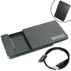 Зовнішня SATA кишеня для жорсткого 2.5 диска USB 3.0 з висувною кришкою