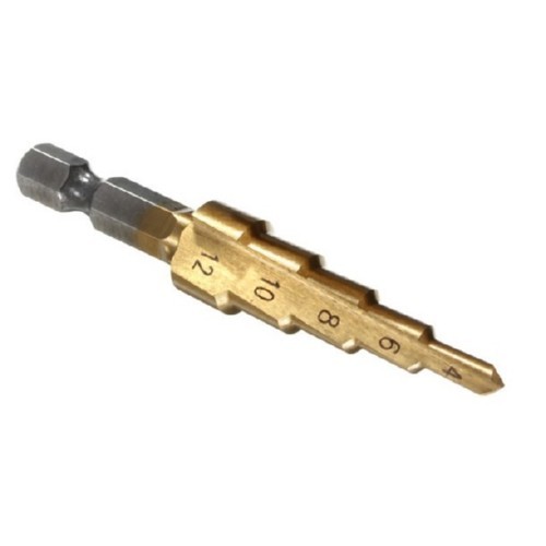 Ступеневу крокові свердло по металу HSS 4-12мм, 101109