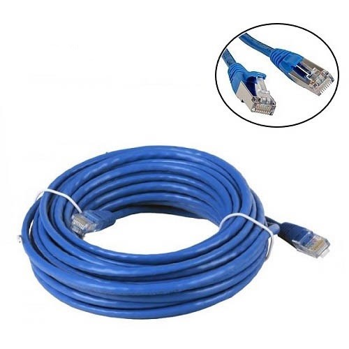 Патч-корд RJ45 47м, мережевий кабель UTP CAT5e 8P8C, LAN, синій, 101577