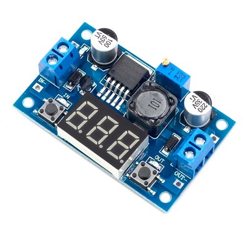 Перетворювач напруги понижуючий LM2596S 4-40 на 1-37В 15Вт, вольтметр, 102940