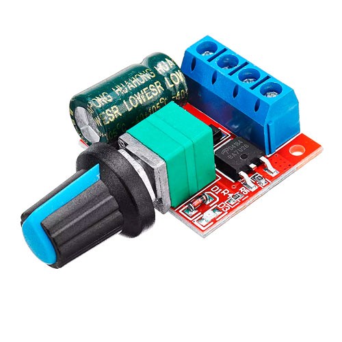 ШІМ регулятор швидкості мотора DC 4.5-35В 5А Mini PWM оборотів 0-100%, 102829