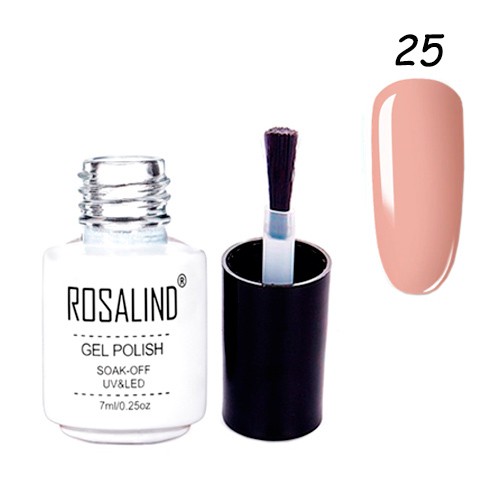 Гель-лак для нігтів манікюру 7мл Rosalind, шелак, 25 бежевий, 102000
