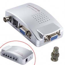 Конвертер PC - TV 4в1, VGA - BNC + RCA AV + S-Video + VGA