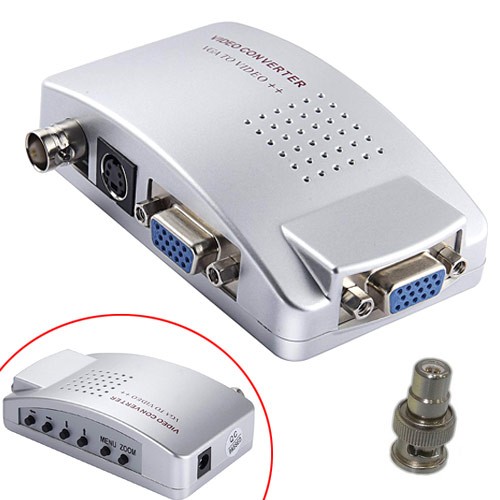 Конвертер PC - TV 4в1, VGA - BNC + RCA AV + S-Video + VGA, 103778