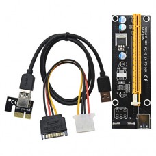 PCI-Express PCI-E 1X на 16X райзер V006 Molex USB 3.0 60см Майнінг
