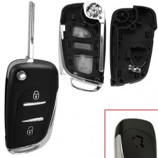 Викидний ключ запалювання, заготівля корпус під чіп, 2 кнопки, Peugeot