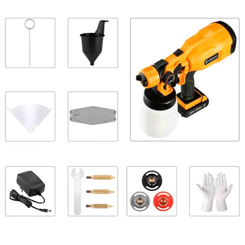 Краскопульт акумуляторний фарборозпилювач 800мл 1 / 1.8 / 2.5 мм DEKO DKSG20K2, 101145