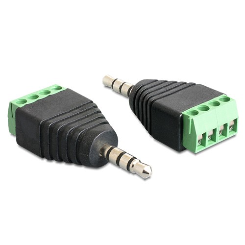 Перехідник 3.5мм TRRS mini-jack джек тато - клеммники 4pin, 103800