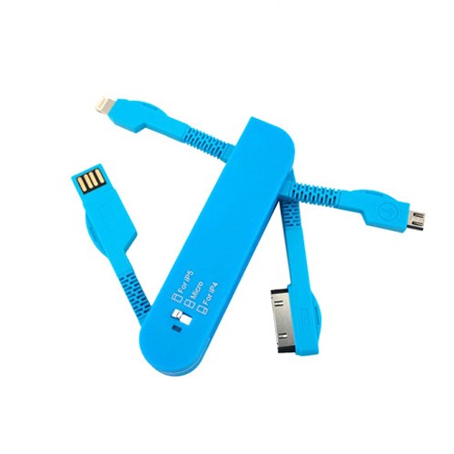 Універсальна складна USB зарядка Ipad Iphone MicroUSB 3в1, 103239