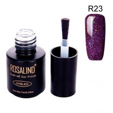 Гель-лак для нігтів манікюру 7мл Rosalind, шіммер, R23 фіолетовий