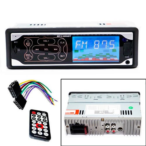 Автомагнітола 1 DIN 3 "Bluetooth USB TF FM з ДУ, ISO, універсальна, 105411