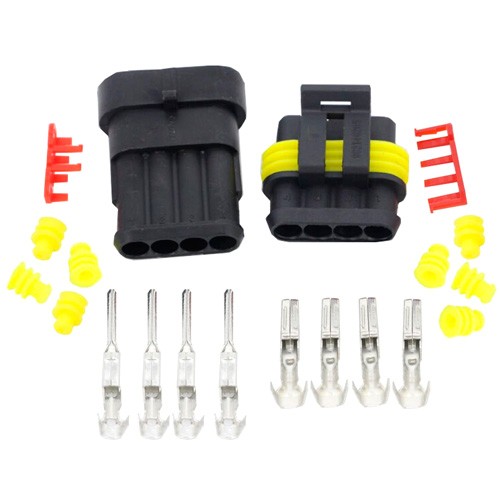 Роз'єм автомобільний електричний герметичний DJ7041-1.5 комплект 4pin, 100353