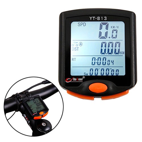 Велокомпьютер одометр лічильник калорій, 22 функції, Bogeer YT-813, 103683