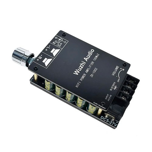 Аудіо підсилювач потужності звуку HiFi 2x100Вт Bluetooth 5.0 TPA3116, ZK-1002, 105721