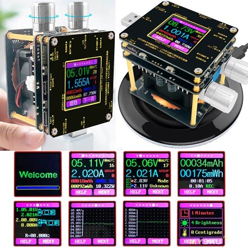 USB тестер + QI тестер + навантаження до 30Вт + QC2.0 QC3.0 Bluetooth Q7-UTL, 101045