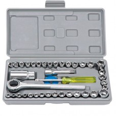 Набір торцевих головок з тріскачкою та підовжувачем у кейсі, 40 предметів