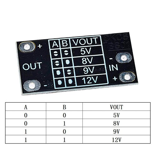 Перетворювач напруги підвищує CKCS BS01 3.7 на 5 8 9 12В, 1А, 105719