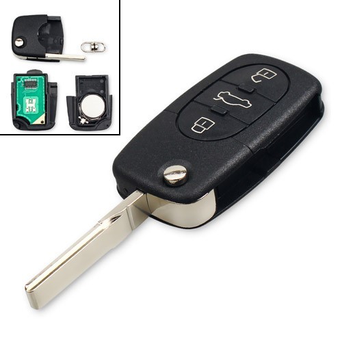 Ключ запалювання, чіп ID48 4D0837231A 3 кнопки HU66 для Audi A3 A4 A6 A8 RS4, 105476