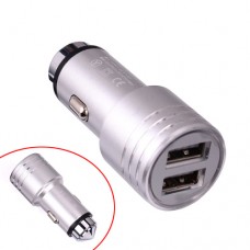 Автомобільний зарядний пристрій 2x USB 2.4а метал в прикурювач