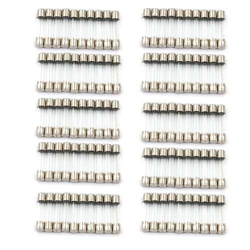 Запобіжник скляний циліндричний 100шт, 5x20мм 250В 1А, 105773