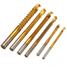 Набір свердлів фрезерних 6шт3-8мм, циліндричні, HSS сталь.