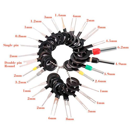 Набір знімачів 26шт для вилучення пінів контактів з роз'ємів авто, 100026