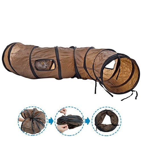 Тунель для кішок 120x25см нейлоновий шурхотить S-подібний тунель, 100909