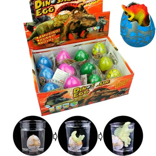 Діно інкубатор 12шт 6x4.5см Розмір яйця динозавра зростаючий динозавр, 100612