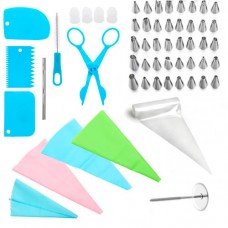 Набір для декору тортів кексів, кондитерські інструменти, 70шт, в кейсі