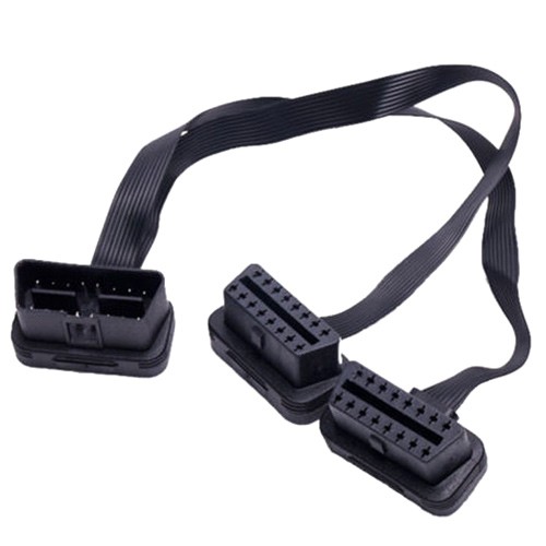 OBD2 на 2 OBD2 спліттер, розгалужувач, плоский 45см, 100086