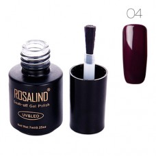 Гель-лак для нігтів манікюру 7мл Rosalind, шелак, 04 темно-фіолетовий
