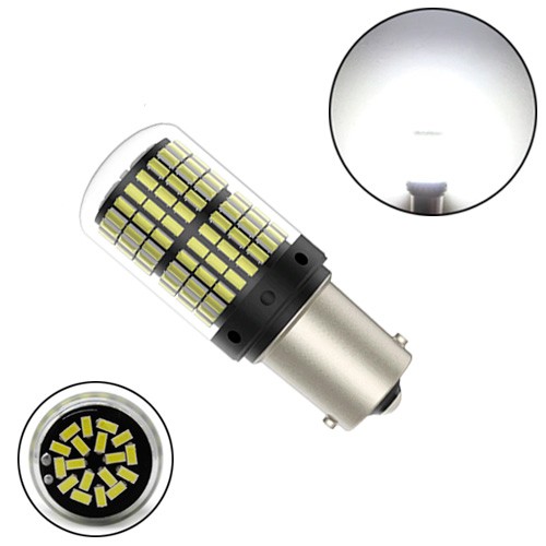 LED 1156 BA15S P21W лампа в автомобіль, 144 SMD 3014, білий, 100115