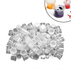 Ковпачки капси для тату чорнила пігментів S 9мм, 100шт, пластикові