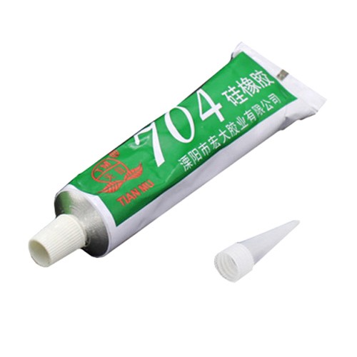 Клей силіконовий 704 герметик термостійкий гума для електроніки, білий, 101469