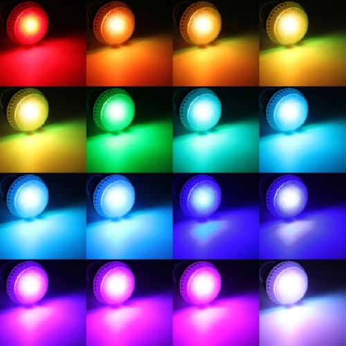 Світлодіодна E27 LED RGB 10Вт лампа, 16 кольорів з пультом ДУ, 104881