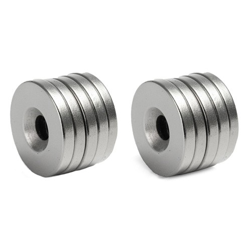 Магніти неодимові кріпильні 20х3мм N50 з відверненням зенківкою 5мм 10шт, 105455