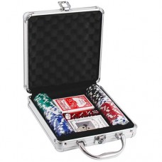 Набір для покеру в валізі: карти, 100 фішок, кубики, покерний