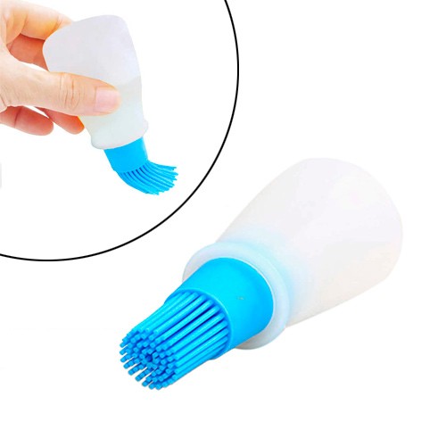 Контейнер ємність з пензликом і дозатором для масла 60мл, силіконовий, 105074