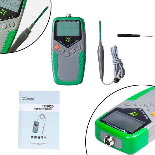 Гаусметри Тесламетр магнітовимірювачі 0-2000мТл тестер магнітного поля TD8620, 101440