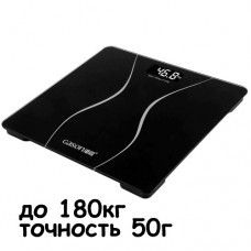 Ваги підлогові тонкі РК 180кг / 50г для ванної кімнати Gason A2, чорні