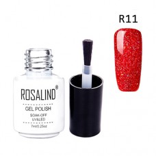 Гель-лак для нігтів манікюру 7мл Rosalind, шіммер, R11 гранатовий