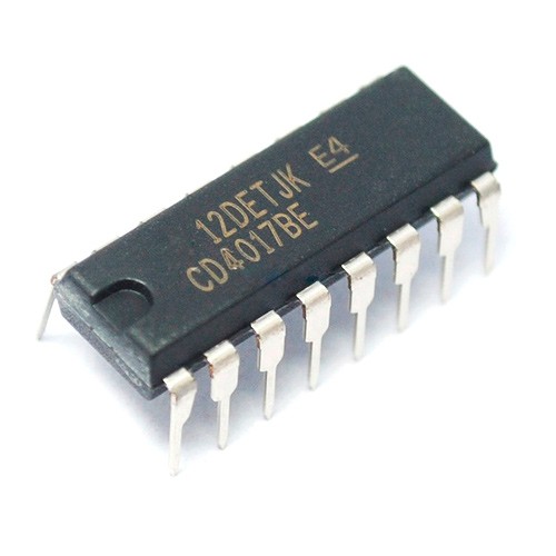 Чіп CD4017BE 10ШТ CD4017 DIP-16 Лічильник дільник десятковий декадний, 102478