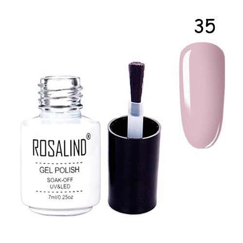 Гель-лак для нігтів манікюру 7мл Rosalind, шелак, 35 какао карамель, 102085